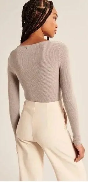 Abercrombie & Fitch Scoopneck Corset Sweater - Image 2