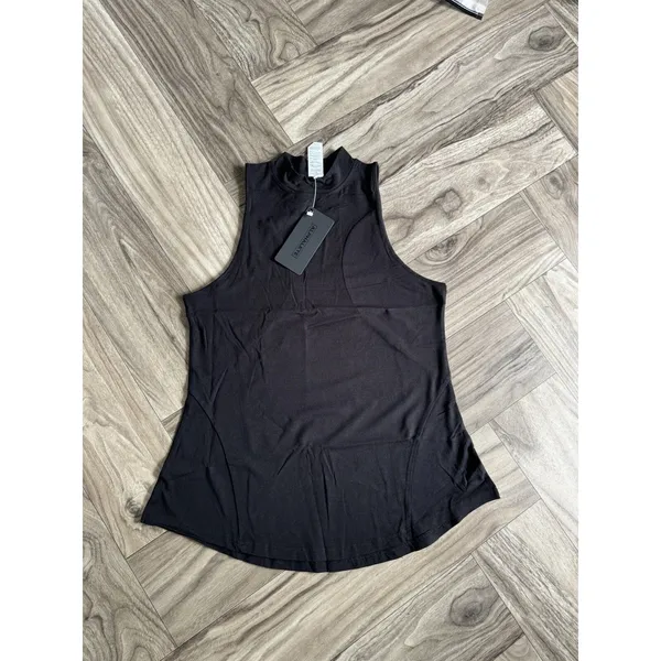 Alphalete Women's Premium Mockneck Tank - Black ,size Medium - Image 3
