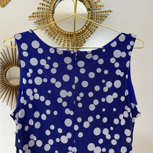 I Le New York - Blue Polka Dot Midi Dress - Image 6
