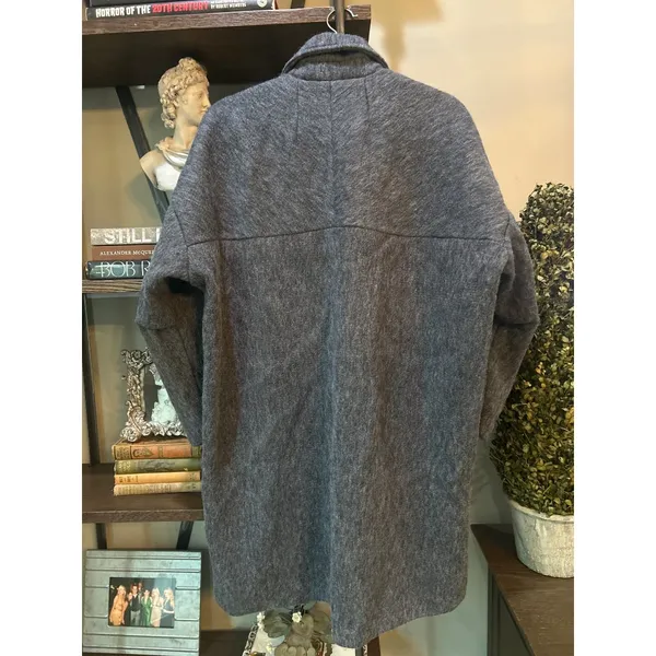Nü Denmark Ragna Wool Blend Jacket Classic Navy Mix Womens Size Small Blue - Image 8