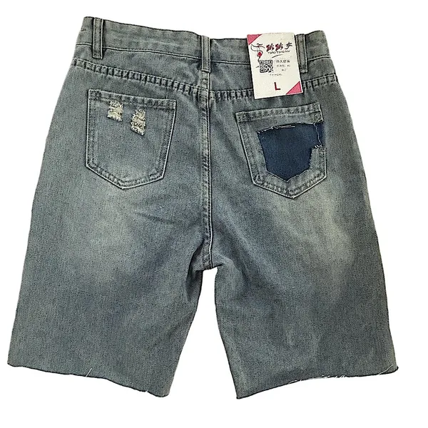 Streetwear bedazzled Jewel Studded bling frayed high Waisted Denim Shorts NWT LG - Image 4
