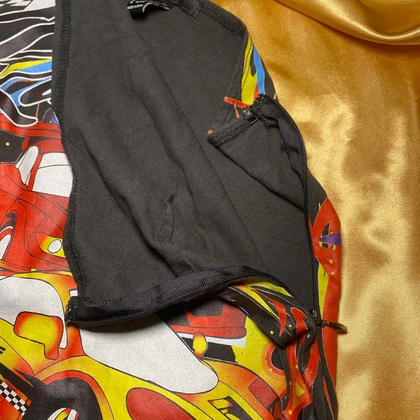 Forever 21 One Shoulder Mini Dress with Racing Car Graphic Mini Dress - Image 5