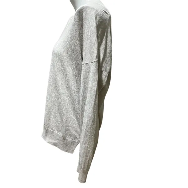 Banana Republic Women's V-Neck Pullover Sweater Beige Standard Size L - Image 2