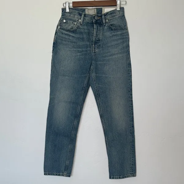 Everlane 90s Cheeky Jeans Size 24 High Rise Straight Leg NWT Blue - Image 2