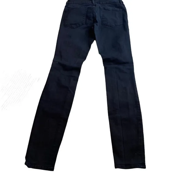 Frame Distressed Black Skinny Jeans Le Skinny de Jeanne Grunge Emo Size‎ 26 - Image 7