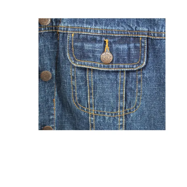 Vintage Bill Blass Jean Jacket Womens 1X Blue Denim 90s Medium Wash Button Front - Image 4