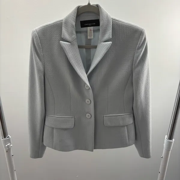 Jones New York Powder Blue Knit Tailored Blazer - Image 2