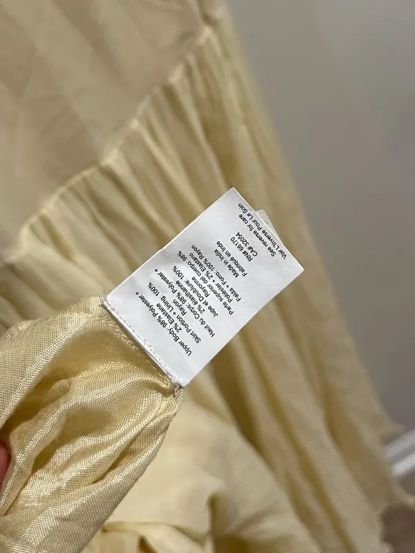 GEISHA DESIGNS Anthropologie Drop Waist Embroidered Maxi Dress in Light Yellow - Image 9