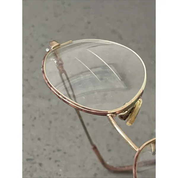 Safilo Eyeglasses Frames ONLY Gold Metal Full Rim 52-19-135 Gold Italy Half Rim - Image 15