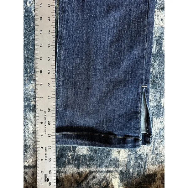 KanCan Jeans Size 15/31 Madalynn Bootcut High Rise Side Slits Stretch Blue Denim - Image 5
