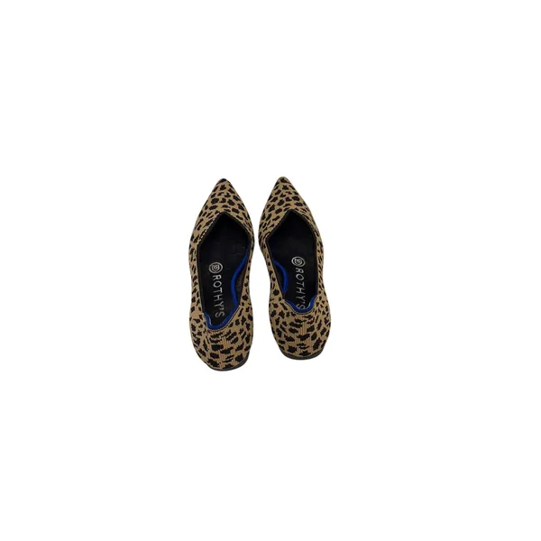 Rothy's Shoes The Point Leopard Print Knit Ballet Flats Size 6 - Image 4