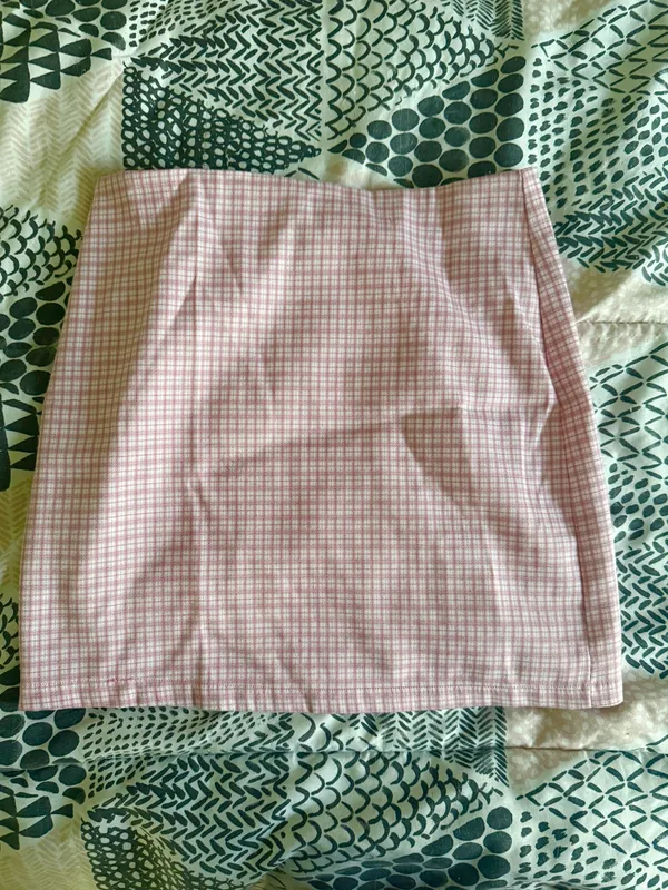 Hesperus Pink Plaid Skirt - Image 3