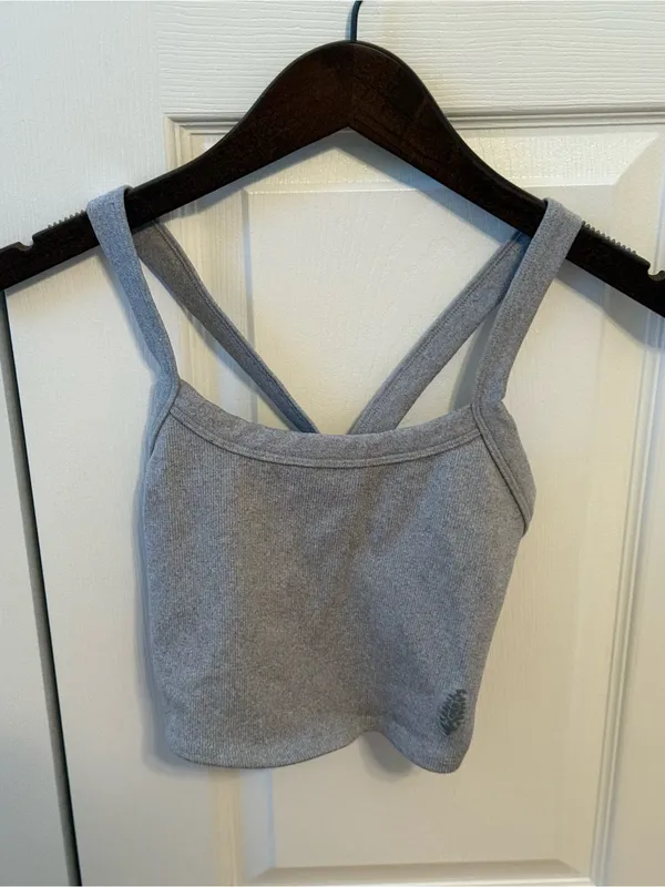 Free People Movement All Clear Solid Cami in Heather Gray - Image 2