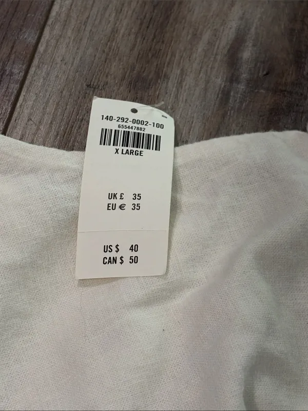 Abercrombie & Fitch White Linen Shell XL NEW - Image 10