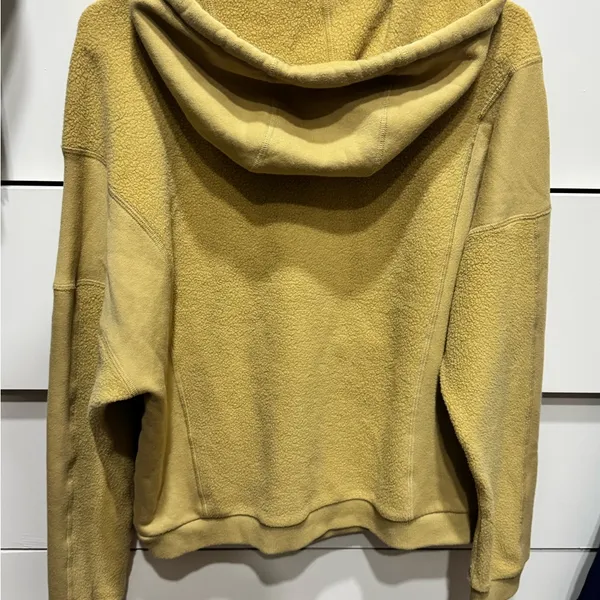 ALO Yoga Mustard Yellow Sherpa Hoodie Jacket - Image 2