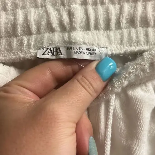 ✨Zara White Terry Cloth Sz Large Shorts✨ - Image 7