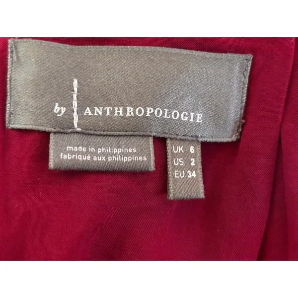 Anthropologie Montie Connie Velvet Mini Skirt size 2‎ Jewel Tone Ruched - Image 10