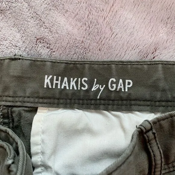GAP Womens 8 Khakis Olive Green Skinny‎ Mini Ankle Zip Chino Pants Jeans Stretch - Image 4