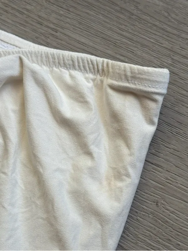 CQ by CQ Draped Stretch Skirt White Size L - Image 7