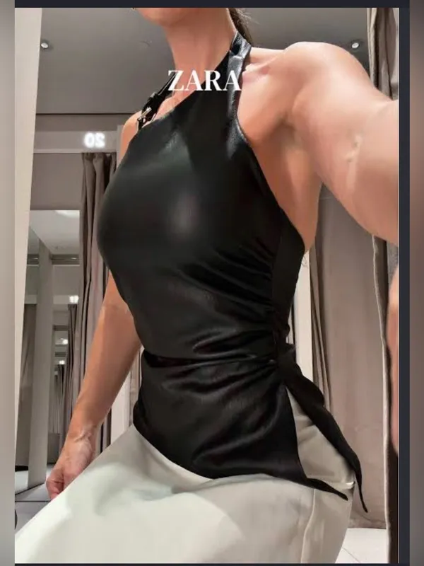 Zara buckled halter top - Image 4