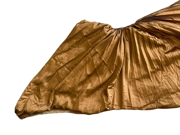 Dress Forum Novelle One Shoulder Pleated Assymetrical Pleated Maxi Dress Sz M - Image 7
