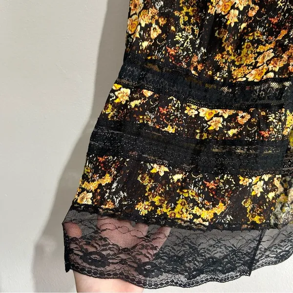 Urban Outfitters Lexi Lace Floral Midi Dress Slit Cut Out Whimsigoth Fairy Boho - Image 4