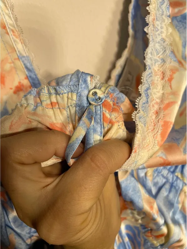 WAYF New Lace TrimTie Front Top Coquette Festival Boho Y2K L - Image 2