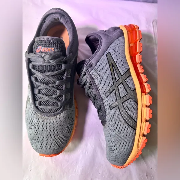 ASICS Men's Athletic Shoes in Gray and Orange - Image 5