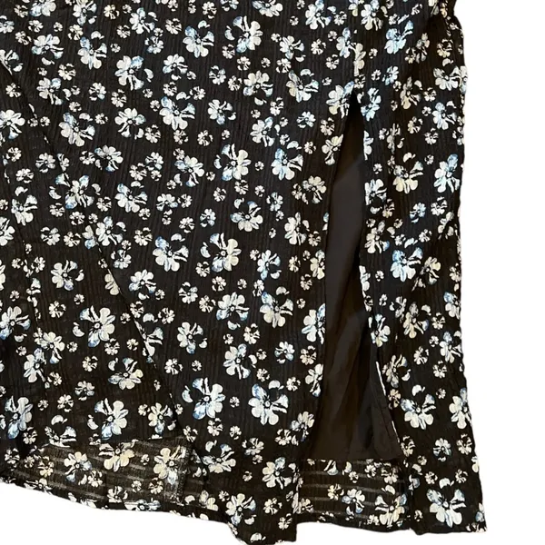 Commense Women’s Medium Navy‎ Blue Floral Sleeveless MIDI Dress Tie Strap NWT - Image 4