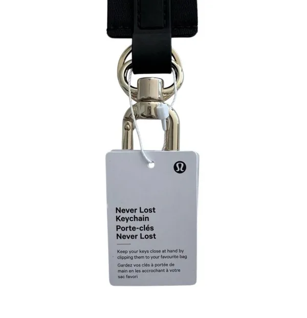 Lululemon Never Lost Keychain  Black/White/Gold - Image 6