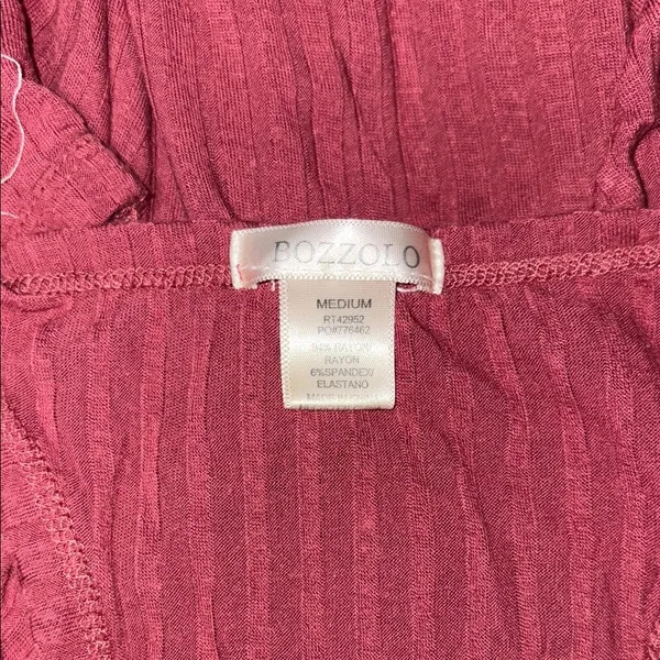 Bozzolo Pink Ribbed Sleeveless Tank Top - Image 3