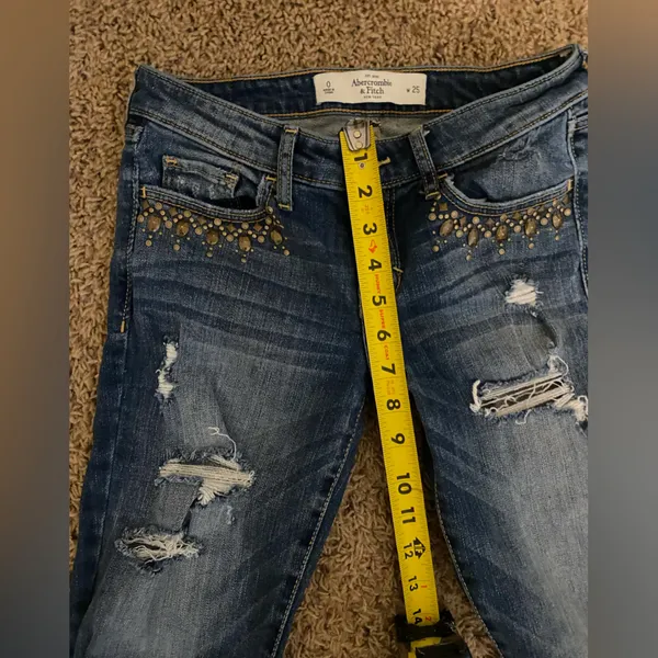 Abercrombie & Fitch Distressed Womens jeans size 0 / W25 - Image 8