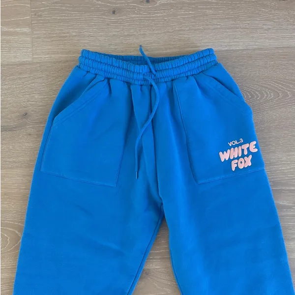 White Fox Offstage Sweatpants Azure Size S in Blue Peach - Image 2