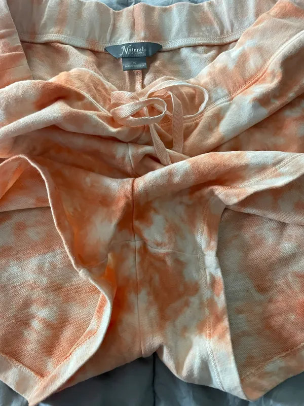 tie dye orange cotton shorts Size XL - Image 3