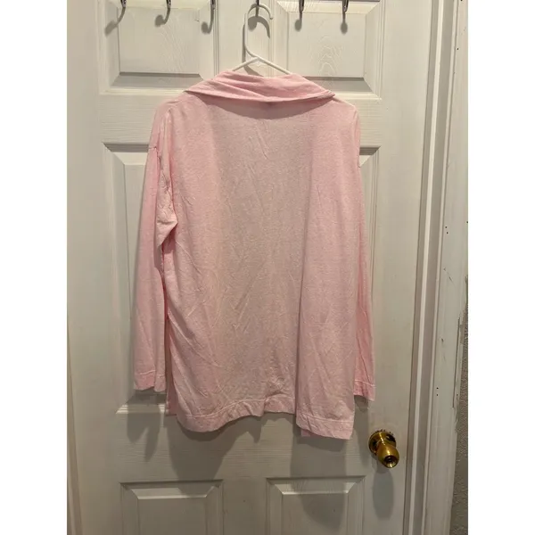 J.Crew Womens Pink Open Front Slub Knit Cardigan Sweater Pockets Size M‎ Minimal - Image 4