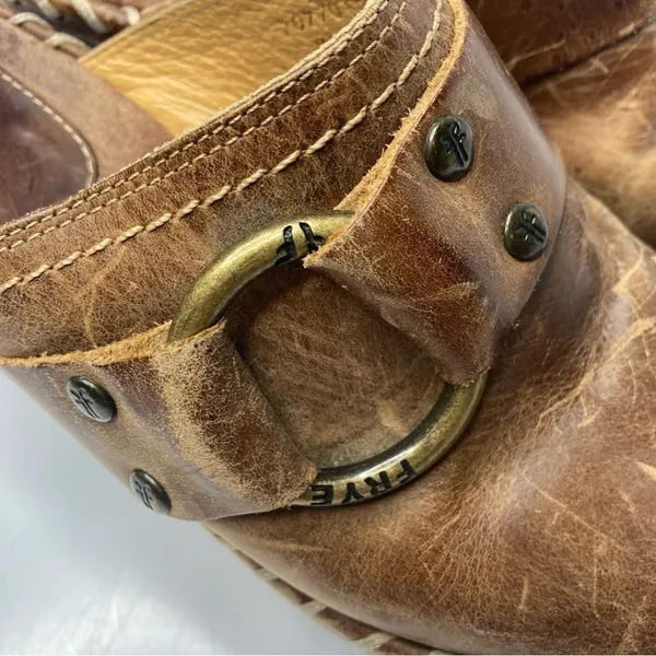 Vintage Frye‎ Charlotte ring leather mules clogs size 7 - Image 11