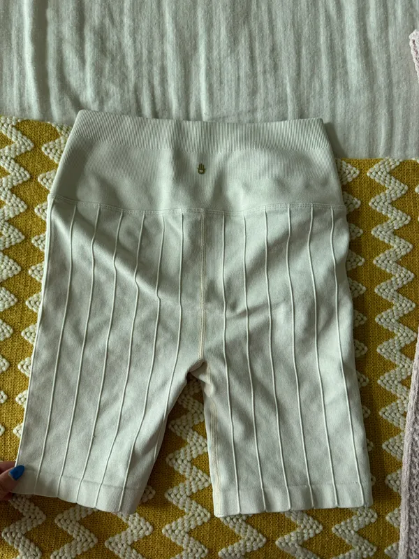 Spiritual Gangster Cream Two Piece Ribbed Active Set - Image 6
