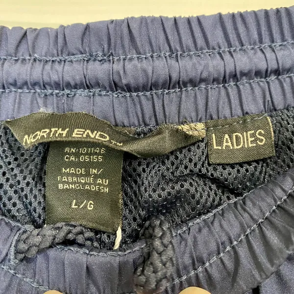 North End Women’s Casual Lined Windbreaker Pants Blue Grey Luster Size Large NWT - Image 4
