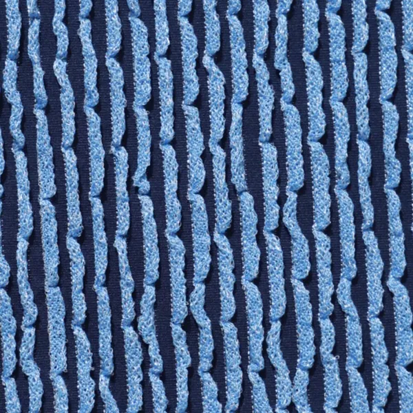 BERLOOK Textured Frill Tie Bikini Bottom ONLY 50 Blue Size M - Image 10