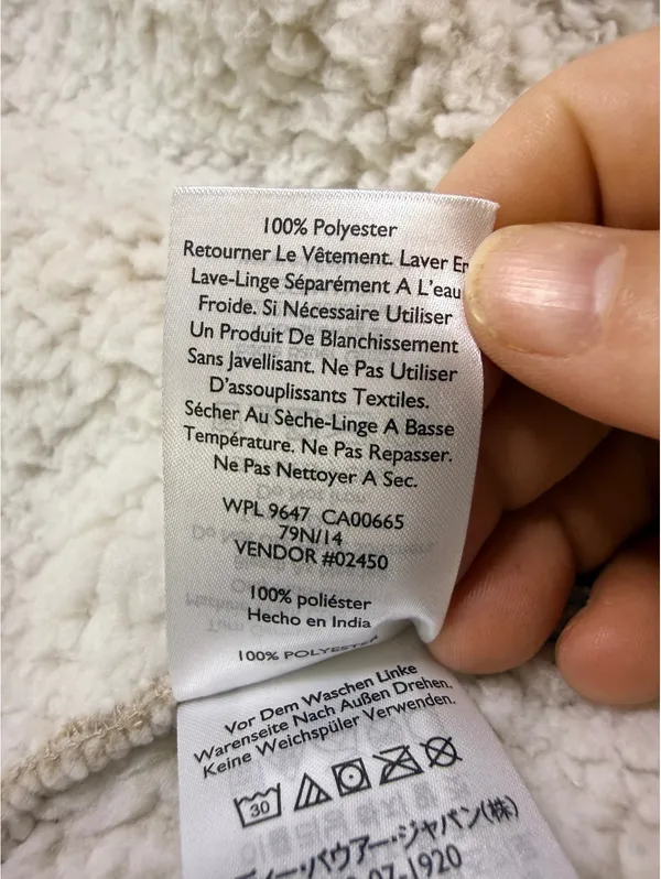 Eddie Bauer Womens Sherpa Fleece Open Front Vest Cream Ivory Cozy Soft Size Med - Image 5