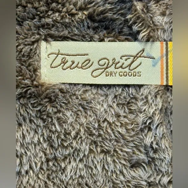 True Grit Dry‎ Goods Womens Brown Floral Fleece Full Zip Jacket Mock Neck Large - Image 5