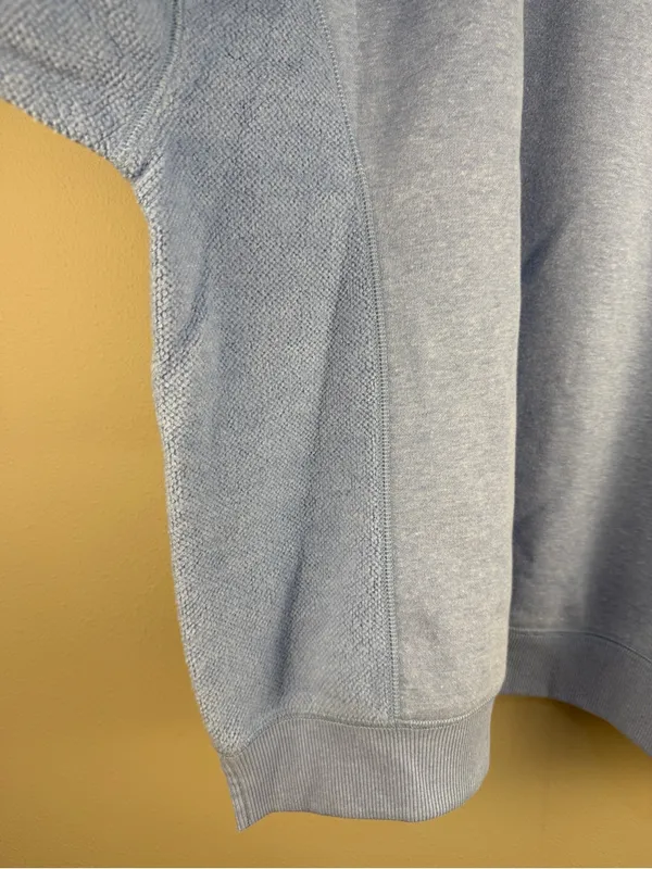 Aerie Très Chic Chenille Oversized Sweatshirt Mixed Media Blue Plus Size XXL NWT - Image 11