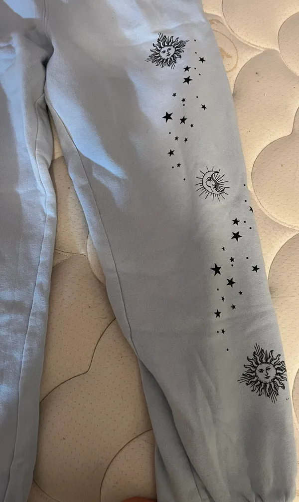 Hollister Light Blue Sweatpants With Print - Image 2