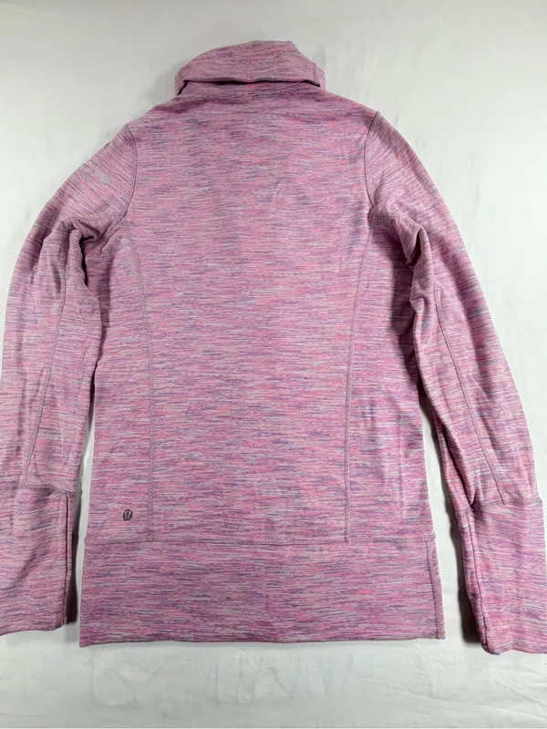 Lululemon Define Jacket Pink Space Dye Full‎ Zip Thumbholes Size 6 - Image 2
