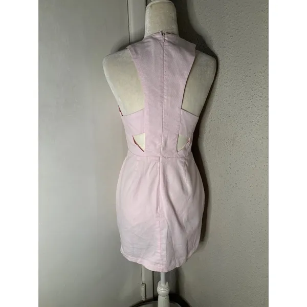 Nasty Gal Light Pink Sleeveless Cut Out Dress S Coquette Girl Pastel Mermaid - Image 2