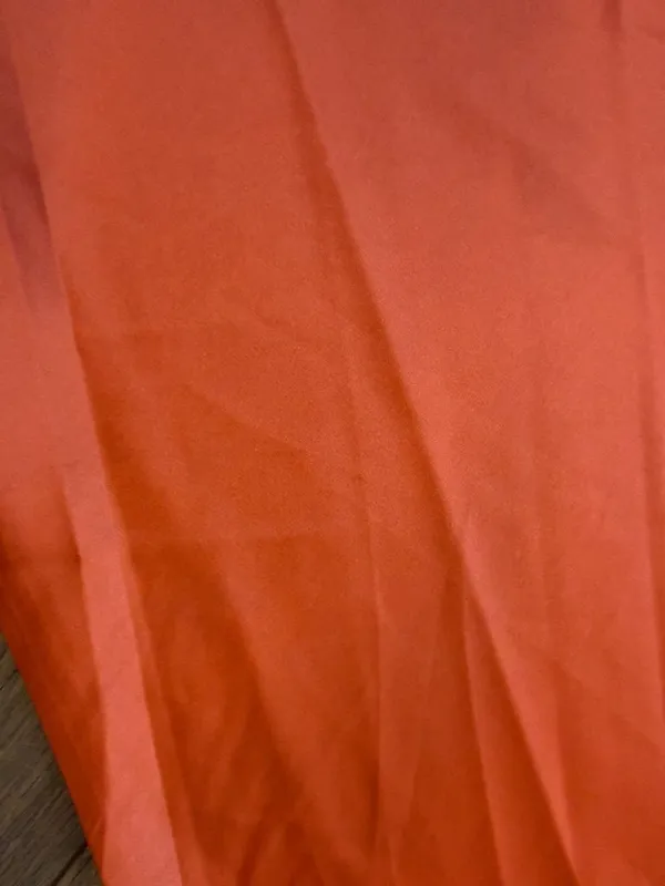 Silk Women's Orange A-Line Midi Skirt Large - C30-030 - Image 9