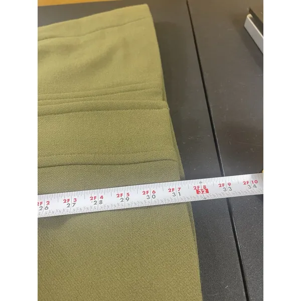 J.Crew Double Cloth Olive Green Wool Blend Coat Jacket Button Front M READ - Image 13