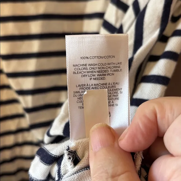 FINAL MARKDOWN Express Black and White Striped Top medium - Image 5