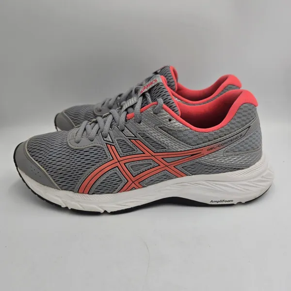Asics Running Shoes Women 8 Wide Gel Contend 6 Gray Low Top Gym Trainers Sneaker - Image 10