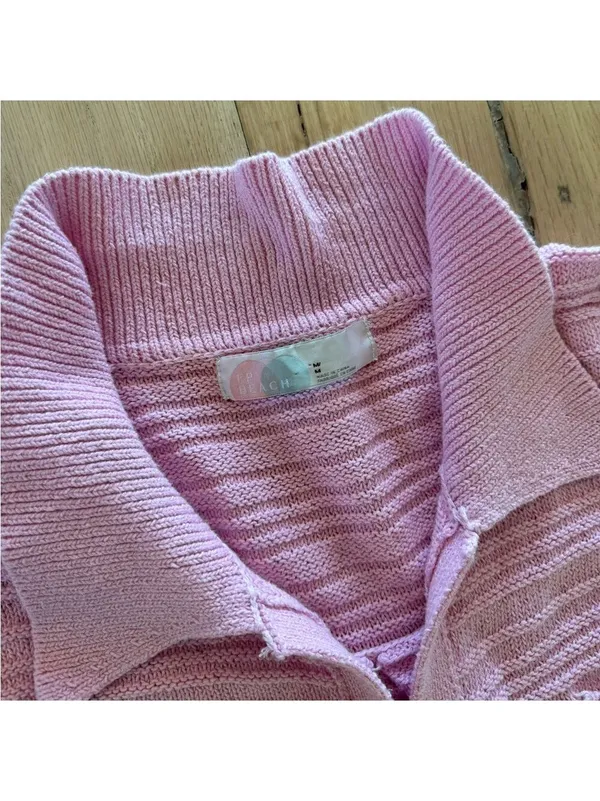 Free People Beach Day Dreaming Button Up Cardigan Pink Size Medium - Image 2